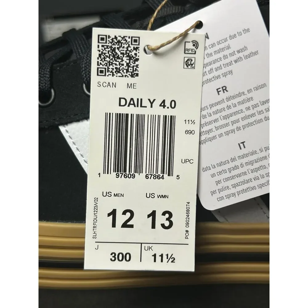 adidas Daily 4.0 Black Gum / $70 Retail!! / Size 12M (13W)  / Brand New!!